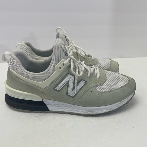 New Balance 574 men’s size 11 D Legacy classic sneaker athletic shoe white gray - Picture 1 of 10